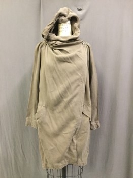 Womens, Casual Jacket, SILENCE & NOISE, Tobacco Brown, Silk, Rayon, Solid, XS, Off Side Zipper Close, Hooded with Drawstring, Drawstring at Waist, 2 Flap Pocket, Button Tab Cuffs, Snap Up Slit Center Back Hem,