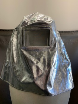 Unisex, Hazmat, Hood, Aluminized, GENTEX, Silver, Nomex, Solid, Size, No, Clear Face Plate, Screen Center Back, Adjustable Head Strap, Reflect Radiant Heat and Protects Against Sparks