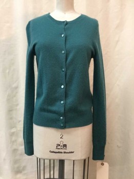 JCREW, Teal Green, Cashmere, Solid, Teal Green