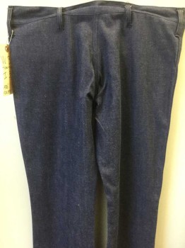 Mens, Jeans, N/L, Denim Blue, Cotton, Patent Leather, Solid, 30, 34, Flat Front, Zip Front, 2 Welt Pocket, Belt Loops,