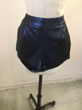 Womens, Shorts, I LOVE 81, Navy Blue, Polyester, Text, W:28, Blue, Small Sequence