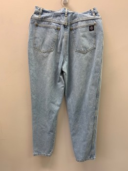 Mens, Jeans, GIORGIO ST. ANGELO, Lt Blue, Cotton, Solid, 31/31, 5 Pockets, Zip Fly, Belt Loops,