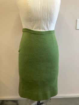 Womens, 1960s Vintage, Piece 2, PALIO, W: 34, Green, Solid, Knit, F.F, Side Zip