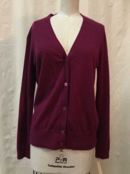 Womens, Sweater, NO LABEL, Magenta Purple, Cashmere, Solid, S, Magenta