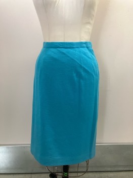 Womens, 1960s Vintage, Piece 2, GINO PAOLI, W: 30, Skirt, Sky Blue, Solid, F.F, Side Zip