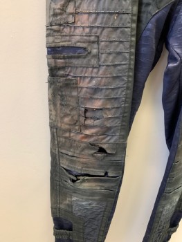 Womens, Sci-Fi/Fantasy Pants, NL, Black, Navy Blue, Synthetic, Solid, Camouflage, 26-28, S, 32, Elastic Waist Band, Strips On Front & Back Leg, 4 Pckts, Camo Inserts, Stirrup, Distressed