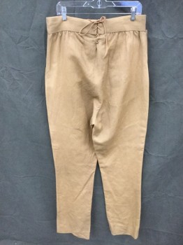 M.B.A. LTD., Camel Brown, Cotton, Solid, Historical Military , Brushed Twill, 2 1/2" Waistband, 2 Brass Buttons at Waistband, Fall Front with 2 Brass Buttons, Flap Pockets with Brass Button Closures, Suspender Buttons, Gathered at Back Waistband, Center Back Lace Up, Late 1700's/Early 1800's Reproduction