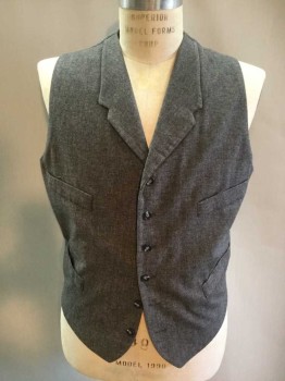 MTO, Gray, Wool, Heathered, Notch Lapel, Button Front, 4 Welt Pockets,