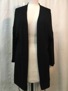 Womens, Sweater, BOUTIQUE, Black, Synthetic, Solid, 3 XL, Black, 3/4 Sleeves