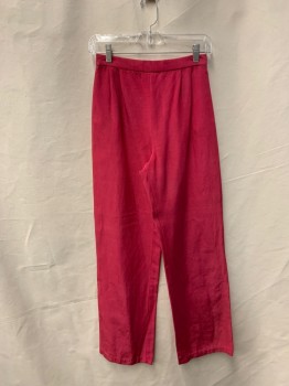 Womens, Jeans, MERYL'S, Hot Pink, Polyester, Solid, W25, Pleated Front, Zip Back,