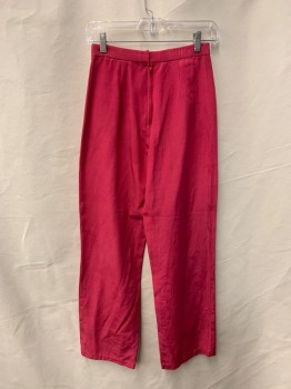 Womens, Jeans, MERYL'S, Hot Pink, Polyester, Solid, W25, Pleated Front, Zip Back,