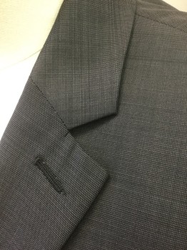 EXPRESS, Dk Gray, Gray, Wool, Spandex, 2 Color Weave, Charcoal/Light Gray Specked Weave (Appears Overall Dark Gray), Single Breasted, Notched Lapel, 2 Buttons,  4 Pockets
