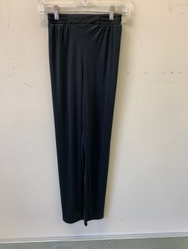 Womens, Pants, PELLINI, Black, Polyester, Solid, W22-26, Stretchy, Elastic Waist with Non-Elastic Panel at CF, High Waist, Tapered Leg, No Pockets