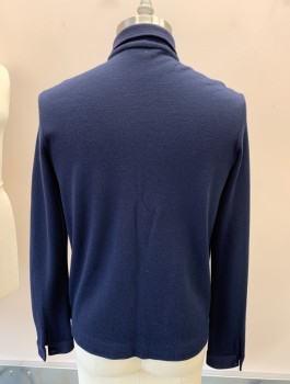 ENERGIE, Navy Blue, Lt Blue, Dusty Blue, Polyester, Acrylic, Color Blocking, Cardigan, B.F., C.A., L/S, Ultrasuede Vertical Stripes with Horizontal Stitching On Front, Button Cuffs