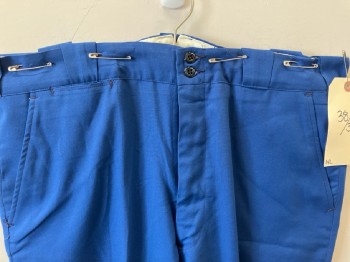 NL, Blue, Uniform Slacks, F.F, 1 Coin Pkt, 2 Slant Pkts, 2 Welt Pocket In Back, Wide Belt Loops, Cuffed