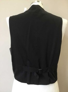 N/L, Black, White, Wool, Cotton, Geometric, Notched Lapel, 5 Buttons Single Breasted, 4 Welt Pockets, Black Cotton Back & Lining. Adjustable Waist at Back,