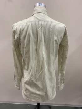 Mens, Dress Shirt, RICK PALLACK, Black, White, Gray, Cotton, Plaid, 33, 15, C.A., Button Front, L/S, 1 Pocket