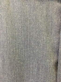 DESIGN II, Gray, Wool, Spandex, 2 Color Weave, Belt Loops, Double Pleats, Zip Front, 4 Pockets,