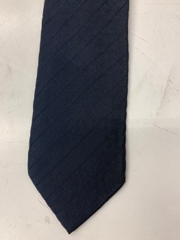 Mens, Tie, GEORGIO ARMANI, Navy Blue, Silk, Stripes - Shadow, Stripes - Diagonal , Four In Hand