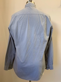 Mens, Casual Shirt, BAR III, Gray, Lt Yellow, Polyester, Cotton, Stripes - Vertical , 37, 16.5, L/S, Button Front, Collar Attached,