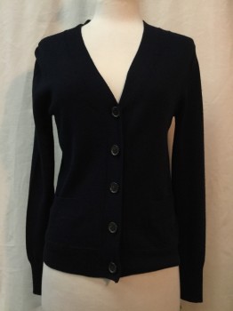 JCREW, Navy Blue, Wool, Solid, Navy, Button Front, 2 Pockets,