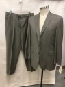 BURBERRY, Lt Brown, Wool, Heathered, Jacket, 3 Pockets, 2 Buttons,  Notched Lapel, See Photo Attached,