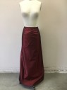 Womens, Dress, Piece 2, CHETTA B, Wine Red, Polyester, Solid, W26, 80's 2pc Evening  Gown. Skirt - Fitted, Zipper at Side Seam. Elastic Extension Added to Waist