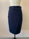 J. CREW, Navy Blue, Cotton, Viscose, Solid, Zip Back,