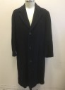 HUGO BOSS, Navy Blue, Wool, Solid, Dark Navy, Single Breasted, Notched Lapel, 3 Buttons, 2 Pockets, Solid Black Lining