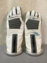 Unisex, Sci-Fi/Fantasy Gloves, MTO, White, Gray, Metallic, Black, Synthetic, Metallic/Metal, Color Blocking, OS, White, Gray Knuckles & Hand, Black Stripe, Goes with EVA Suit, Goes with Fc031846