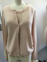 C BY BLOOMINGDALES, Blush Pink, Cashmere, Solid, Pull Over, Crew Neck, Sleeveless, Shell
