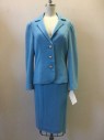 NL, Blue, Wool, Solid, Heather Blue, Notched Lapel, Collar Attached, Button Front,