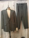 CHAPS, Heather Gray, Wool, Heathered, Heather Gray, Notched Lapel, Collar Attached, 2 Buttons,  3 Pockets,