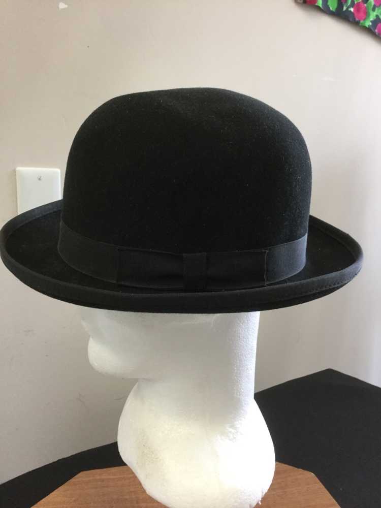 Antique English tatty black bowler hat by Rego Accessories Hats & Caps Formal Hats Bowler Hats 