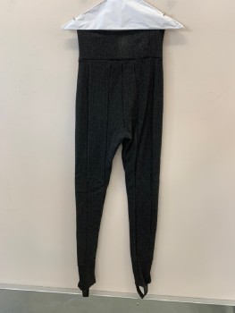 Womens, Sci-Fi/Fantasy Piece 2, NL, Black, Cotton, W: 24, Wide Elastic Waist, Ribbed, Silver Bar With Blue Paint, Pleather Down Front, Stirrups