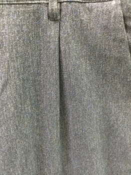 Mens, Slacks, ONLY & SONS, Dk Blue, Polyester, Cotton, Solid, 32/32, Pleated Front, Zip Fly, 4 Pockets, Belt Loops