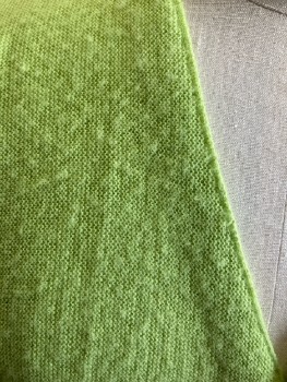 SAKS FIFTH OFF, Lime Green, Acrylic, Solid, Cardigan, V-N, 6 Btn, L/S