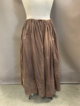 MTO, Brown, Cotton, Solid, Drawstring Waistband, Aged/Distressed,