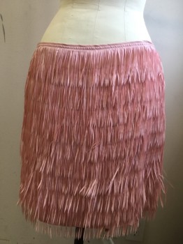 Womens, Suit, Jacket, MARE, Baby Pink, Polyester, B40, Medium, Strips of Narrow Fabric Fringe, No Closures,