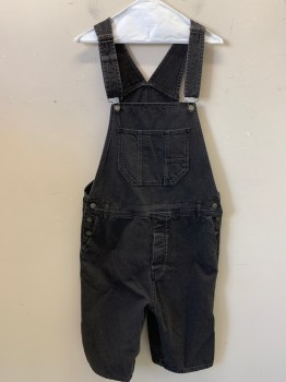 Mens, Coveralls/Jumpsuit, TOP MAN, Faded Black, Pewter Gray, Cotton, Solid, M, Shorts!, Denim
