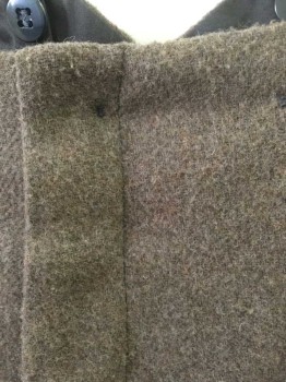 N/L, Brown, Wool, Solid, Button Fly, 2 Side Seam Pockets, Made To Order