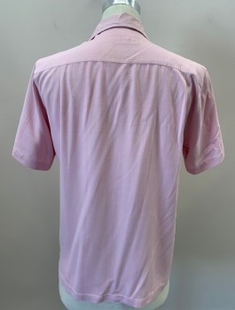 Mens, Casual Shirt, TOMMY BAHAMA, Pink, Silk, Floral, S, Button Front, S/S, C.A., Jacquard, Multiples,