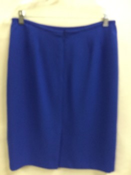 Womens, Suit, Skirt, JONES NEW YORK, Royal Blue, Polyester, Solid, 10, Skirt:  Royal Blue with Navy Lining, Thin Waist Band, Zip Back, Split Center Back Hem