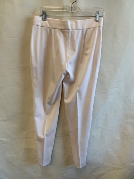 Womens, 2 PC Pant Suit, STELLA MCCARTNEY, Lt Pink, Wool, Viscose, Solid, W:30, Garbardine, Flat Front, 2 Slant Pckts, Zip Fly, Tapered Legs, Ankle Zippers