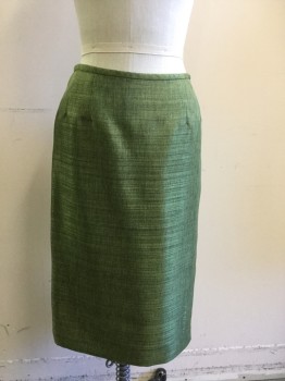 Womens, Suit, Skirt, LE SUIT, Avocado Green, Polyester, 4, Pencil Skirt, Hem Below Knee, Back Zip