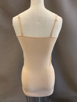 Womens, Maternity, A PEA IN THE POD, Lt Beige, Nylon, Spandex, Solid, S, Maternity, Spaghetti Straps, Extra Long