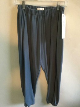 Womens, Pants, BABATON, Teal Blue, Synthetic, Solid, S, Teal Blue, 2 Hidden Pockets Front, 1" Elastic Waistband, and Partial Elastic Cuffs, See Photo Attached,