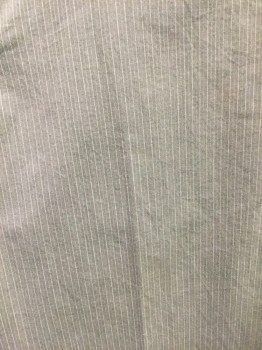 Mens, Slacks, ARMANI EXCHANGE, Gray, White, Cotton, Stripes, 31.5, 31, Flat Front, 2 Front Slash Pockets, 2 Back Pockets with Buttons and Flaps, Zig Zag Detail at Waist, Note the Pants are "new" = Never Been Worn