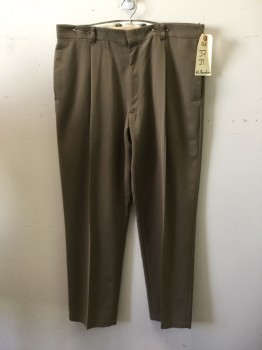 K COLE REACTION, Olive Green, Polyester, Solid, Single Pleat,  4 Pockets,