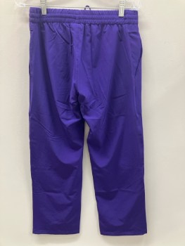 AUGUSTA, Purple, Polyester, Spandex, Solid, Elastic Waist, Drawstring, 2 Pckts, Mesh Lining, Multiple